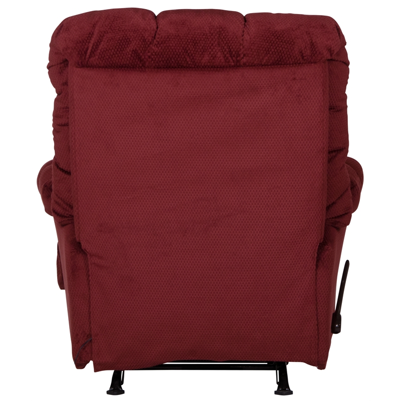 Bowery Hill Recliner with Deluxe Heat & Massage in Red Polyester Fabric