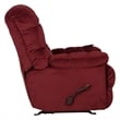 Bowery Hill Recliner with Deluxe Heat & Massage in Red Polyester Fabric