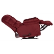 Bowery Hill Recliner with Deluxe Heat & Massage in Red Polyester Fabric