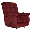 Bowery Hill Recliner with Deluxe Heat & Massage in Red Polyester Fabric