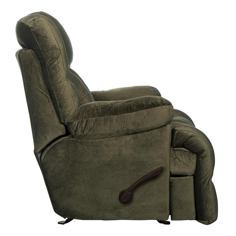 Bowery Hill Contemporary Recliner in Sage Green Polyester Fabric