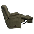 Bowery Hill Contemporary Recliner in Sage Green Polyester Fabric
