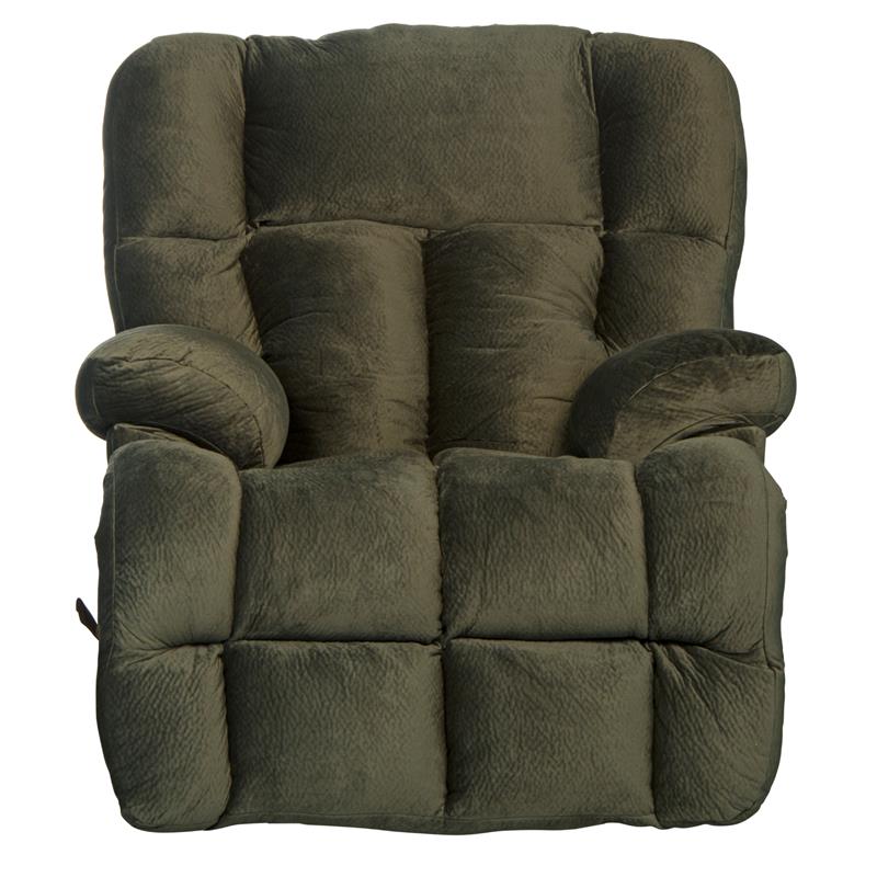Bowery Hill Contemporary Recliner in Sage Green Polyester Fabric