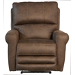 Bowery Hill Power Wall Hugger Recliner in Brown Polyester Fabric