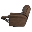 Bowery Hill Power Wall Hugger Recliner in Brown Polyester Fabric
