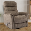 Bowery Hill Polyester Manual Swivel Glider Recliner in Heather Brown