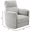 Bowery Hill Polyester Power Swivel Glider Recliner in Mineral White
