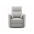 Bowery Hill Polyester Power Swivel Glider Recliner in Mineral White