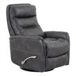 Bowery Hill Polyester Manual Swivel Glider Recliner in Flint Black
