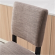 Bowery Hill Modern Wood Upholstered Back Counter Stool Set in Black and Gray