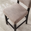 Bowery Hill Modern Wood Upholstered Back Counter Stool Set in Black and Gray