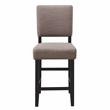 Bowery Hill Modern Wood Upholstered Back Counter Stool Set in Black and Gray