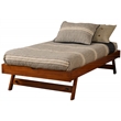 Bowery Hill Modern Wood Twin-size Pop Up Bed with Brown Frame