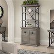 Bowery Hill Designer Bookcase with Doors in Driftwood Gray - Engineered Wood