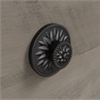 Bowery Hill Designer Bookcase with Doors in Driftwood Gray - Engineered Wood