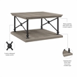 Bowery Hill Square Coffee Table in Driftwood Gray - Engineered Wood