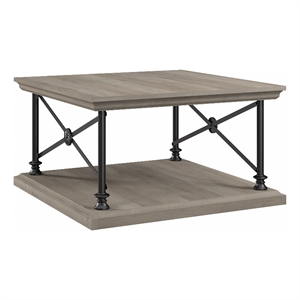 Bowery Hill Square Coffee Table in Driftwood Gray - Engineered Wood