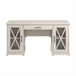 Bowery Hill Engineered Wood Desk with Keyboard Tray in Linen White Oak