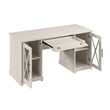 Bowery Hill Engineered Wood Desk with Keyboard Tray in Linen White Oak