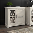 Bowery Hill 2 Drawers Lateral White Engineered Wood Filing Cabinet Easy Assembly