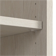 Bowery Hill Engineered Wood Desk with Storage Cabinet in Linen White Oak