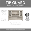 Bowery Hill Engineered Wood Sideboard Buffet Cabinet in Linen White Oak