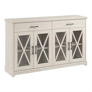 Bowery Hill Engineered Wood TV Stand for TVs up to 75&quot in Linen White Oak