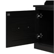 Bowery Hill Full Engineered Wood Entryway Storage Set with Doors in Black Oak