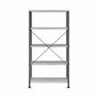 Bowery Hill 4-Shelf Open Farmhouse Wood Bookcase in Gray Finish