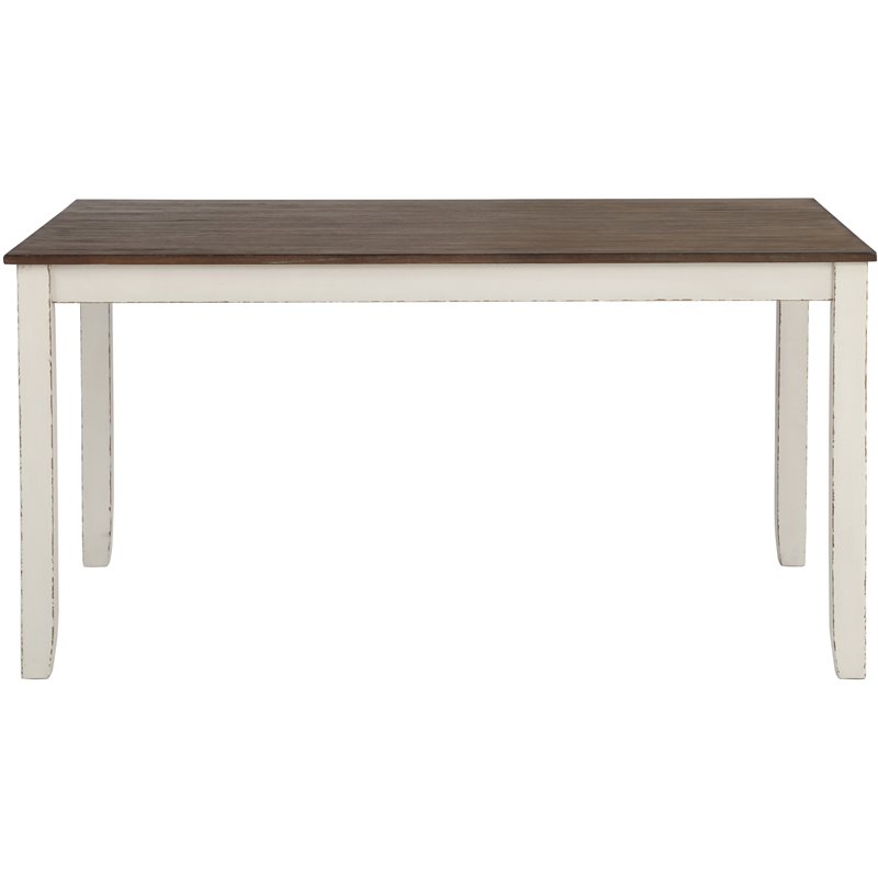 Bowery Hill 7-piece Farmhouse Wood Dining Set Chestnut and Vintage White