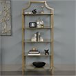 Bowery Hill Modern Metal 5 Shelf Bookcase in Satin Gold Finish
