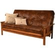 Bowery Hill Full-size Faux Leather Futon in Brown-Frame Not Included