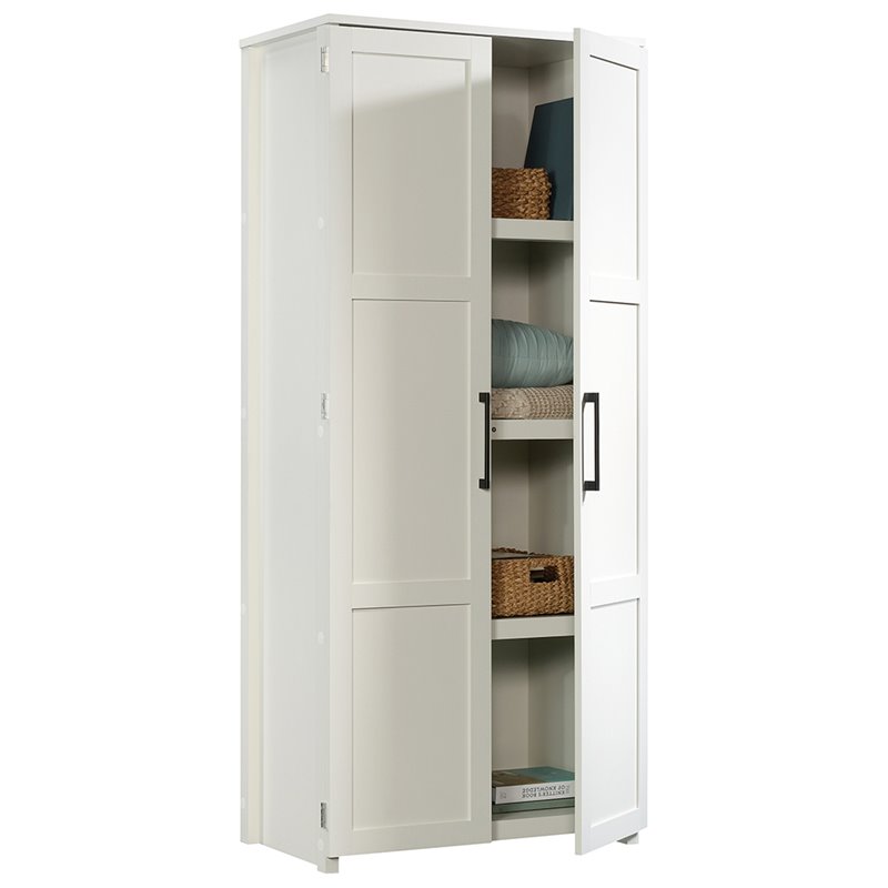 Bowery Hill Traditional Engineered Wood Pantry in White Finish