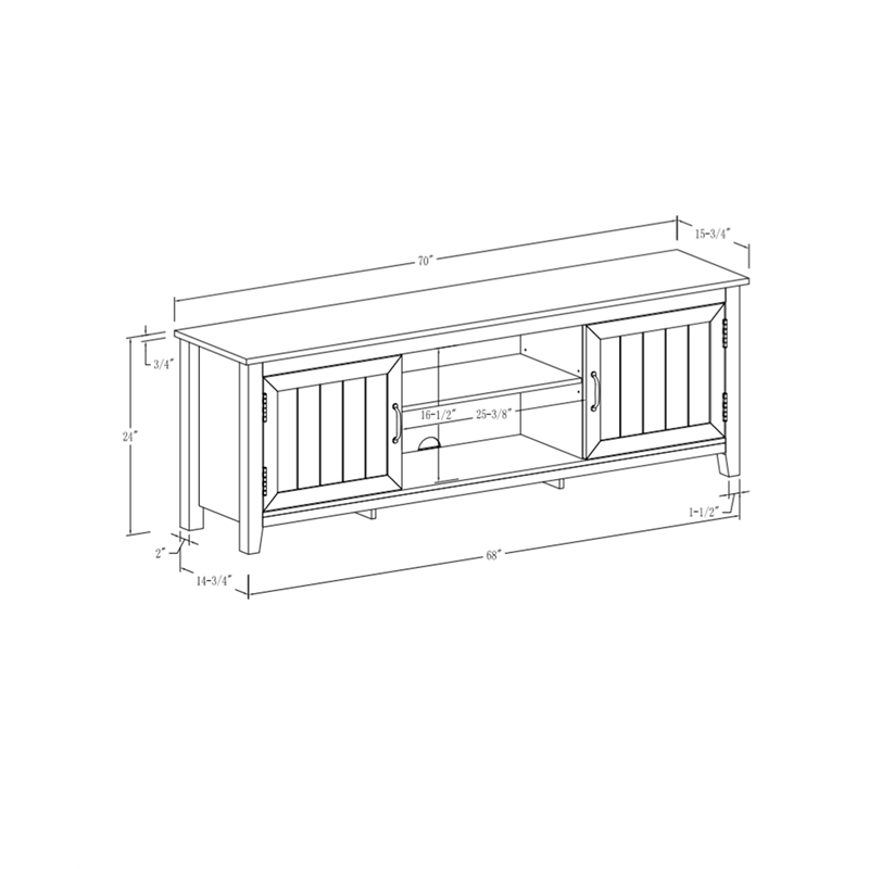 Bowery Hill Simple Modern TV Stand for TVs up to 78