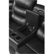 Bowery Hill Modern LED Faux Leather Reclining Sectional in Black