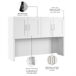 Bowery Hill Contemporary 60W Hutch in White - Engineered Wood