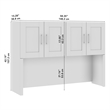 Bowery Hill Contemporary 60W Hutch in White - Engineered Wood