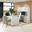 Bowery Hill Contemporary 72W Hutch in White - Engineered Wood
