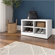 Bowery Hill Modern 30W Shoe Bench in White - Engineered Wood