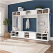 Bowery Hill Modern 30W Shoe Bench in White - Engineered Wood
