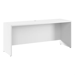 Bowery Hill 72W x 24D Credenza Desk in White - Engineered Wood