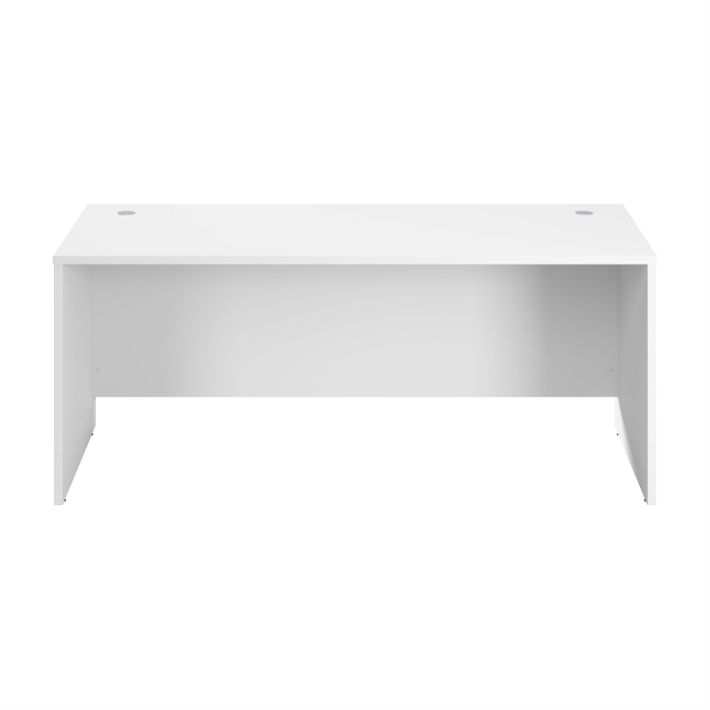 Bowery Hill 72W x 30D Office Desk in White - Engineered Wood
