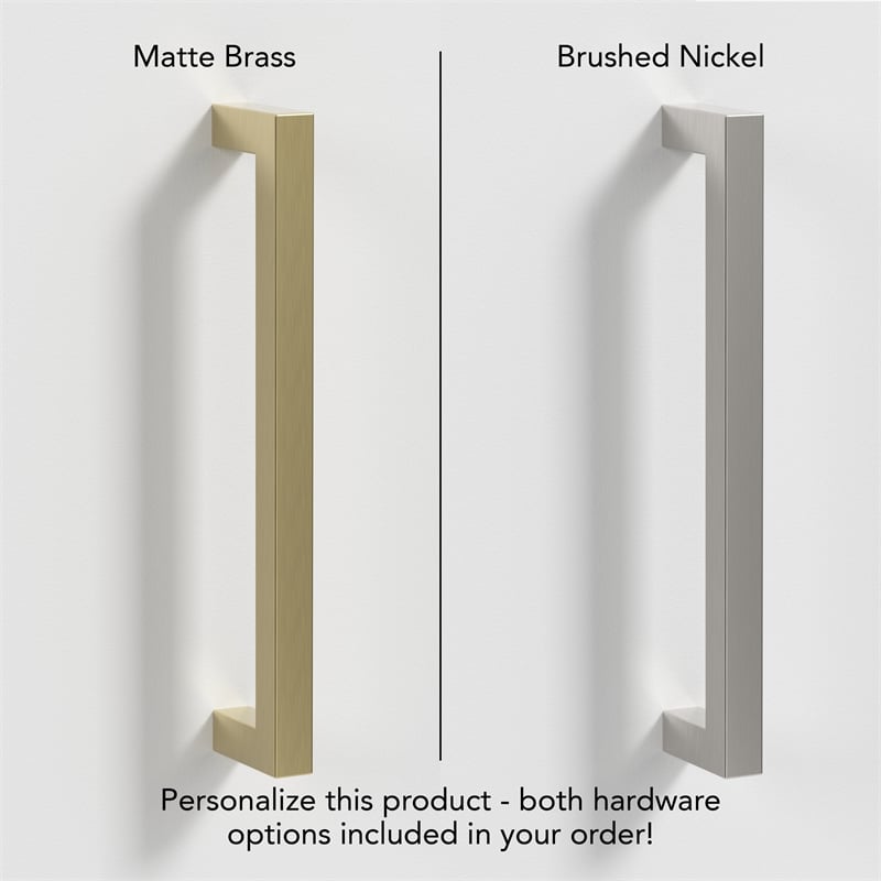 Bowery Hill Modern 30W Bookcase Hutch in White - Engineered Wood