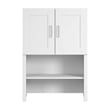 Bowery Hill Modern 30W Bookcase Hutch in White - Engineered Wood