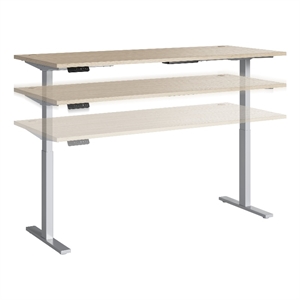 Bowery Hill 48W Adjustable Standing Desk in Natural Elm - Engineered Wood