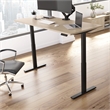 Bowery Hill 48W Adjustable Standing Desk in Natural Elm - Engineered Wood