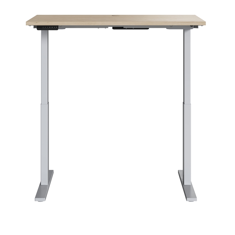 Bowery Hill 60W Adjustable Standing Desk in Natural Elm - Engineered Wood