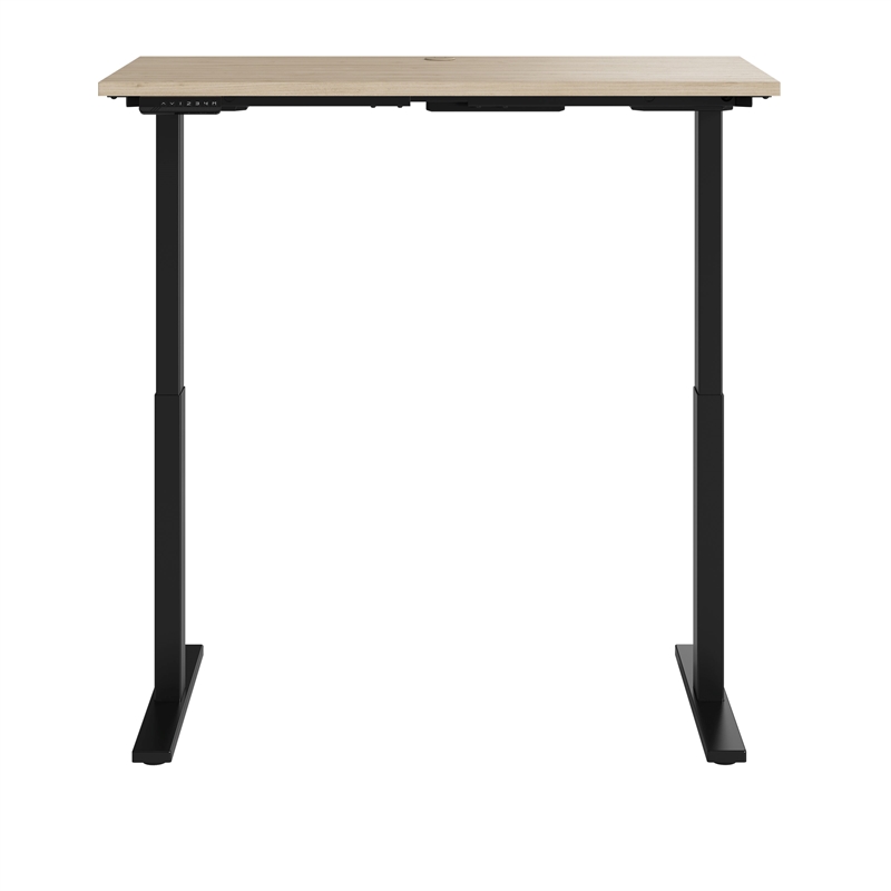 Bowery Hill 60W Adjustable Standing Desk in Natural Elm - Engineered Wood