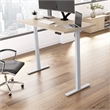 Bowery Hill 72W Adjustable Standing Desk in Natural Elm - Engineered Wood