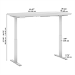 Bowery Hill 72W Adjustable Standing Desk in Natural Elm - Engineered Wood